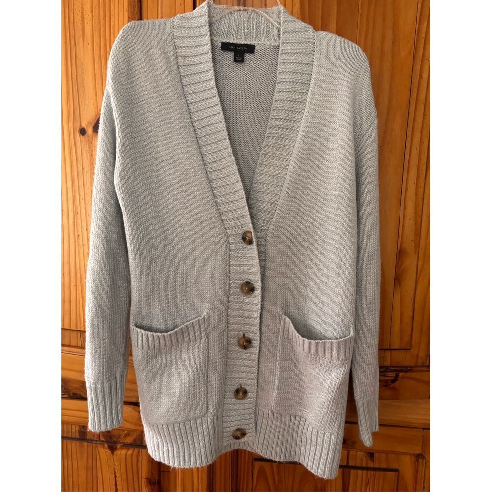 Ann Taylor Cardigan with Metallic Threads
